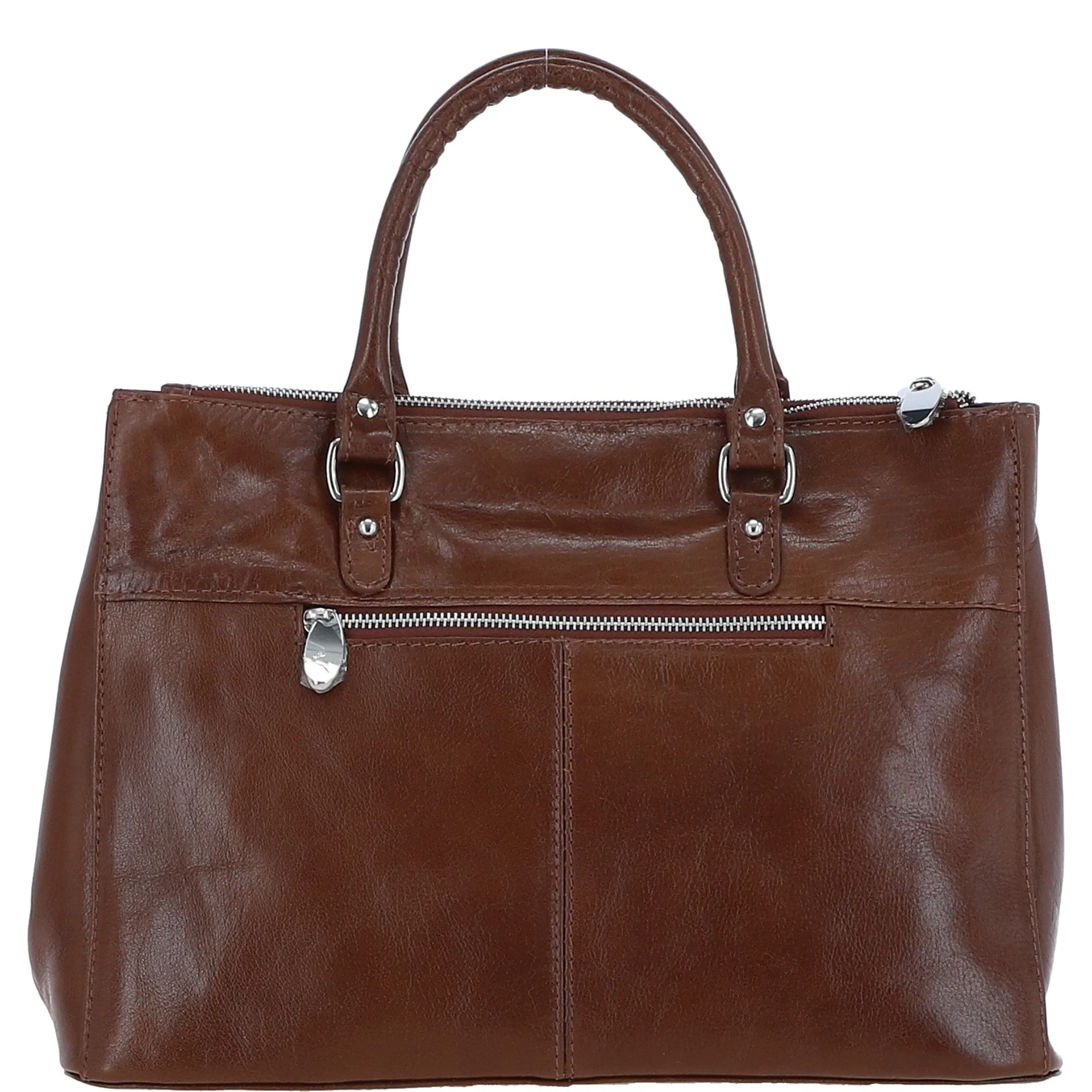 Three Sections Veggie Tanned Leather Bag Bridge/vt: DM3