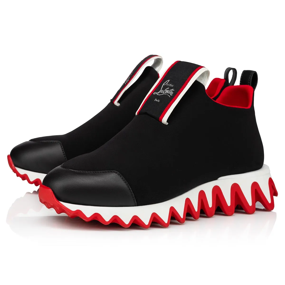 Tiketa Run Sneakers - Neoprene and calf leather - Black - Women