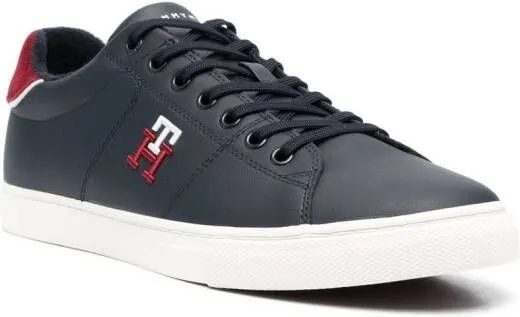 Tommy Hilfiger side embroidered-logo low-top sneakers Blue