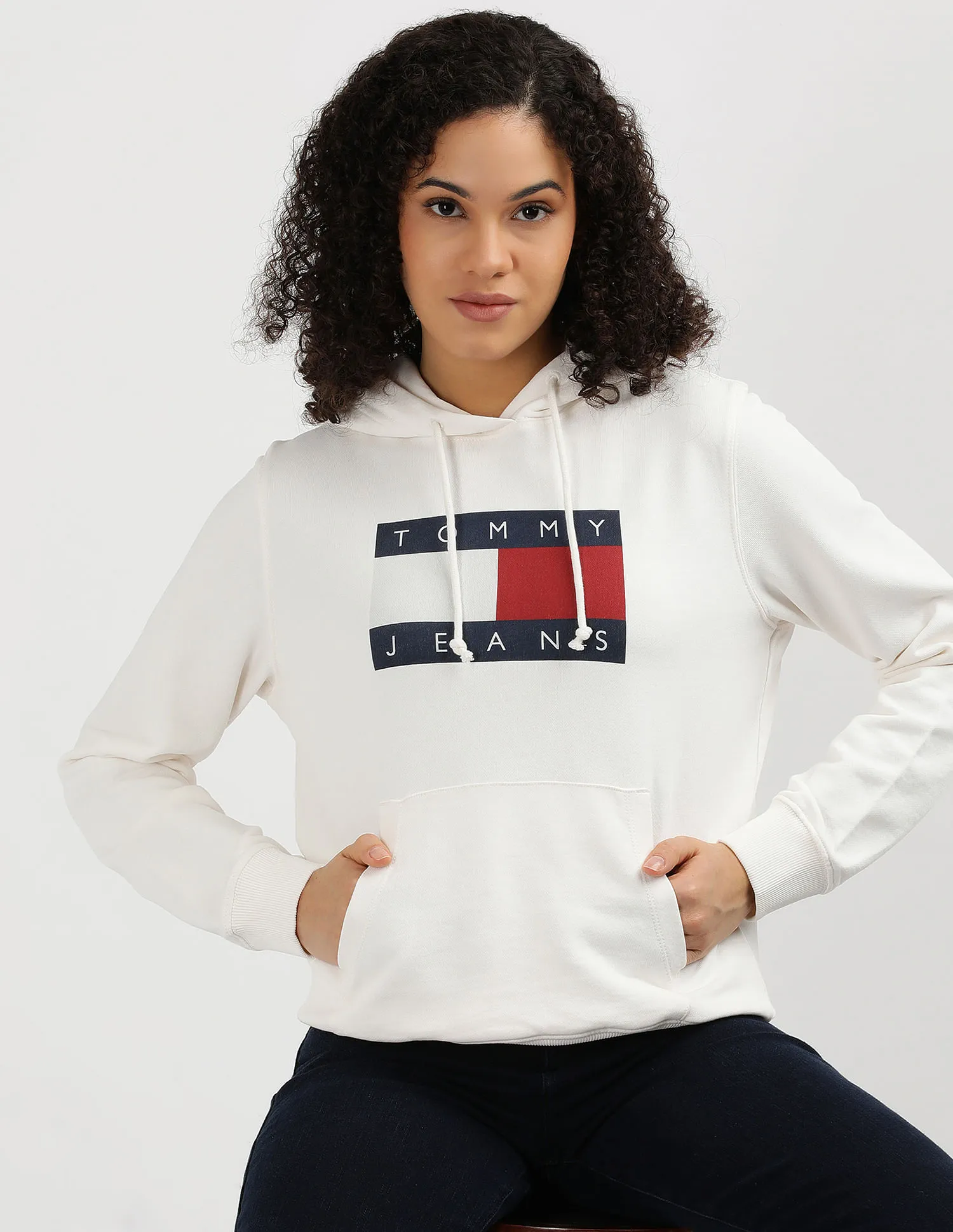 Tommy Hilfiger Transitional Cotton Flag Hooded Sweatshirt