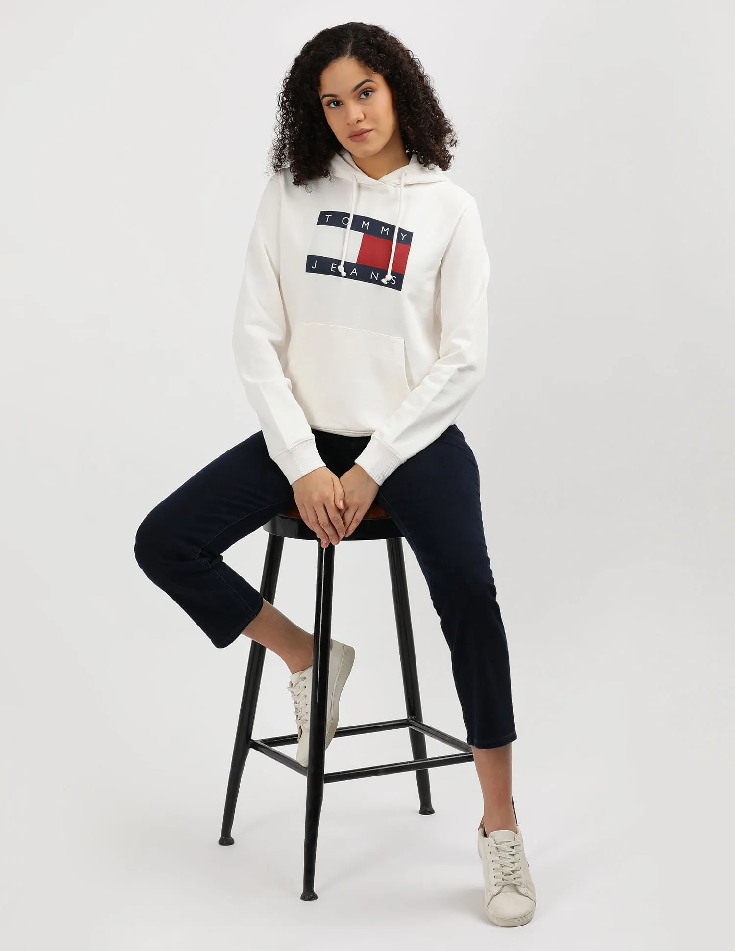 Tommy Hilfiger Transitional Cotton Flag Hooded Sweatshirt