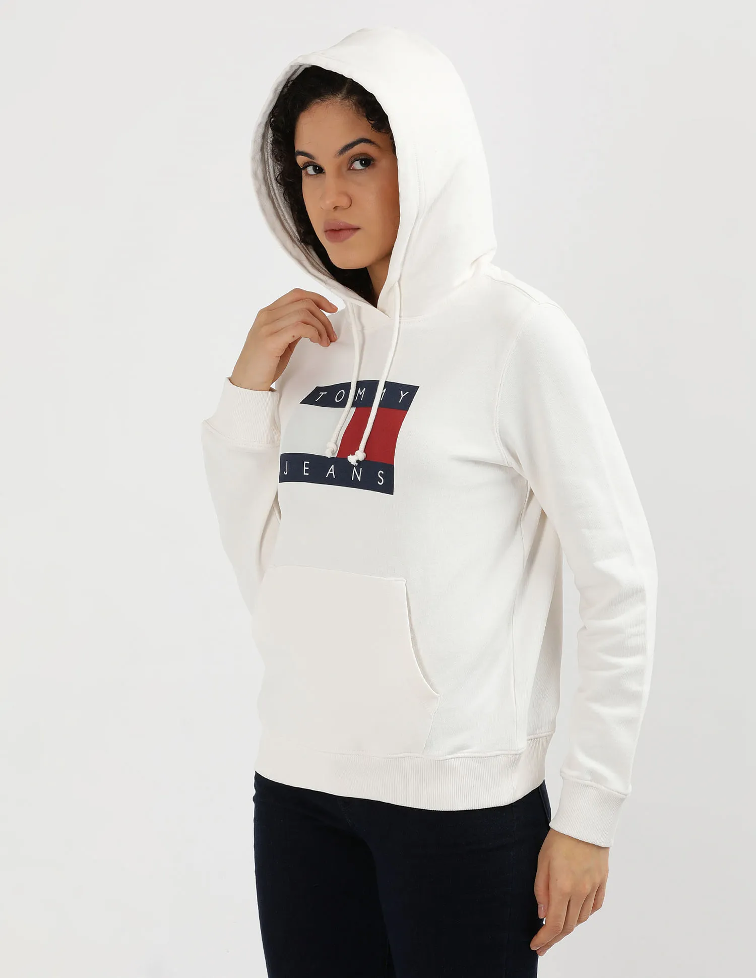 Tommy Hilfiger Transitional Cotton Flag Hooded Sweatshirt