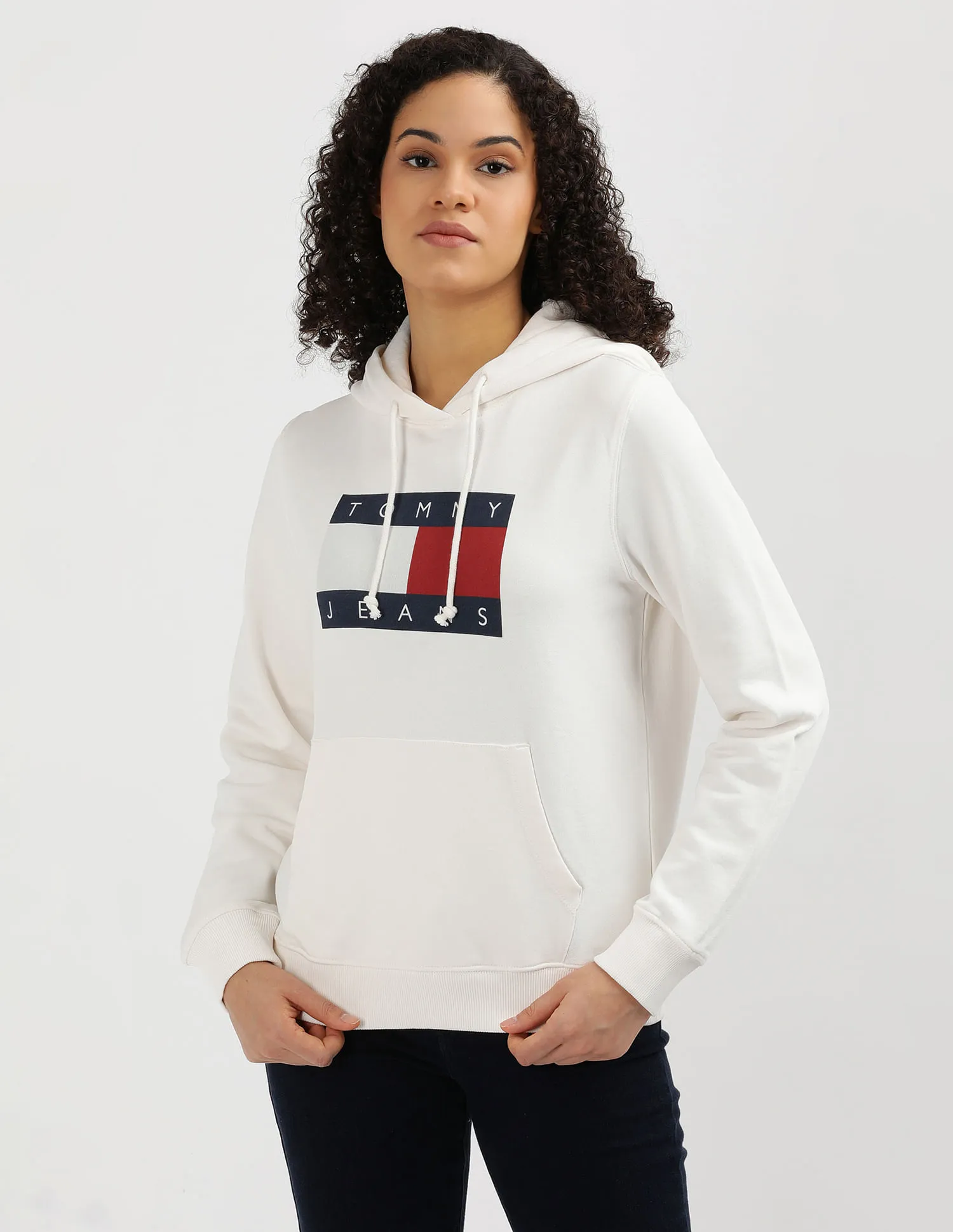 Tommy Hilfiger Transitional Cotton Flag Hooded Sweatshirt