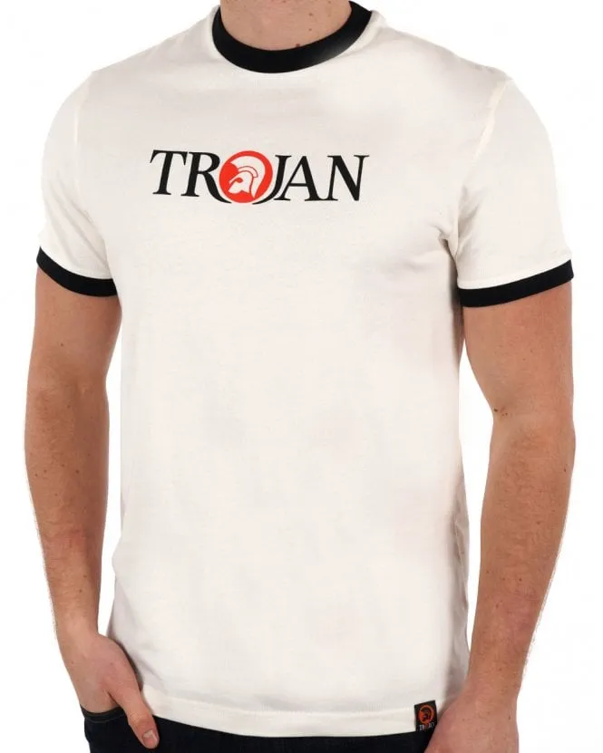 Trojan Helmet Logo T-shirt Ecru