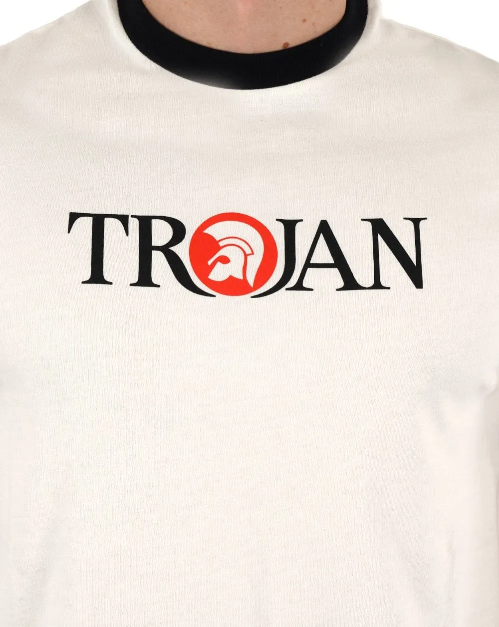 Trojan Helmet Logo T-shirt Ecru