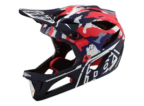 Troy Lee Designs Stage MIPS Full Face Helmet - Tactical - Red-White-Blue