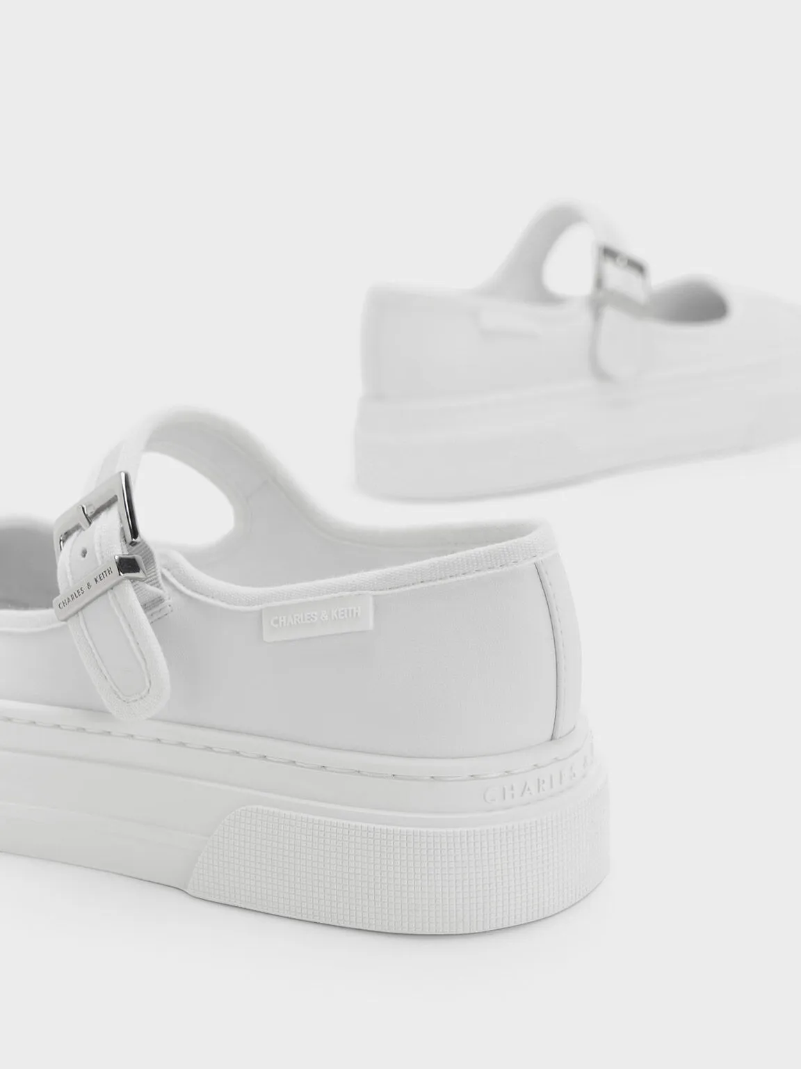 Two-Tone Mary Jane Sneakers - White