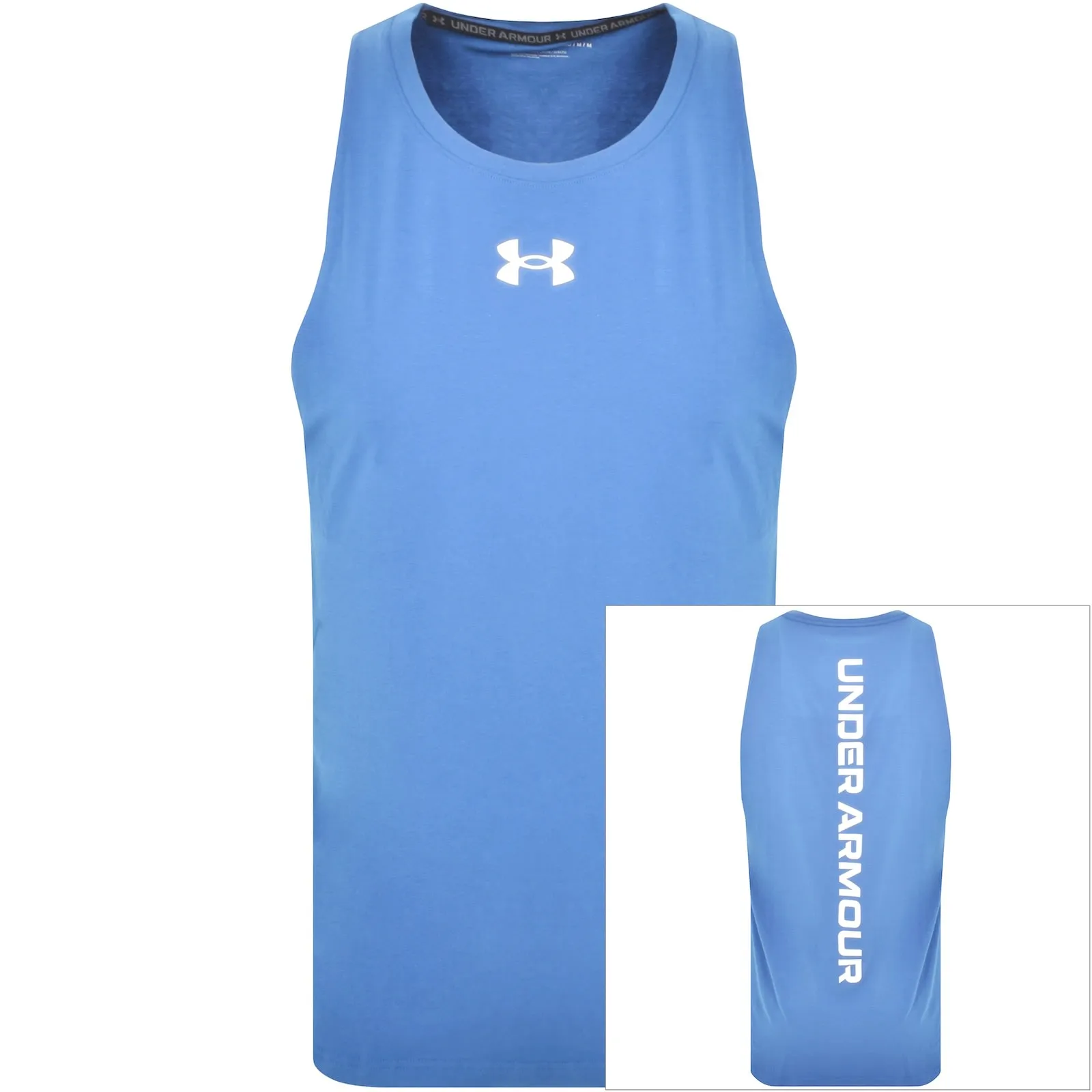 Under Armour Baseline Cotton Vest T Shirt Blue