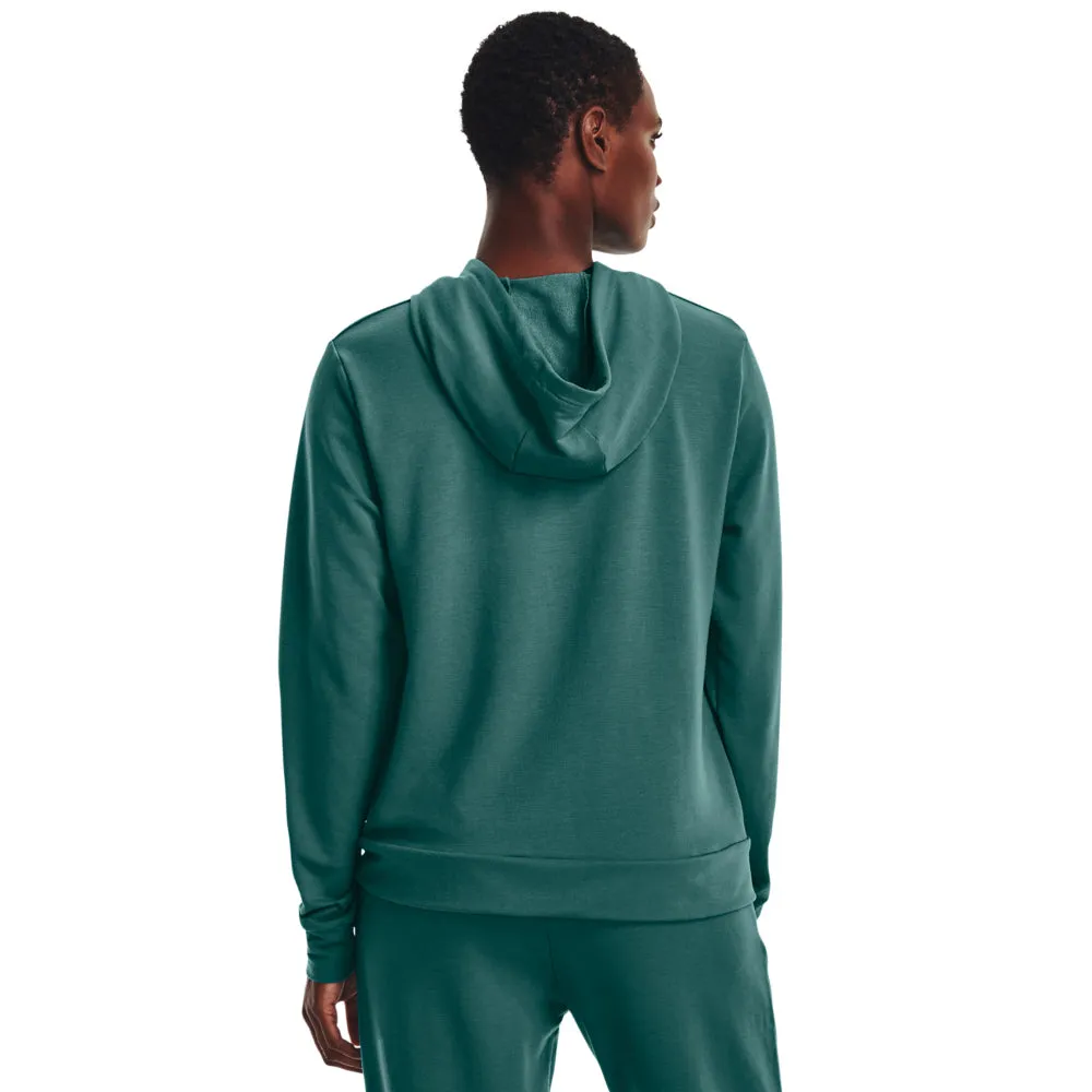 Under Armour Rival Fleece Terry Hoodie - Womens - Coastal Teal/White