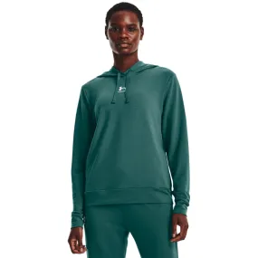 Under Armour Rival Fleece Terry Hoodie - Womens - Coastal Teal/White