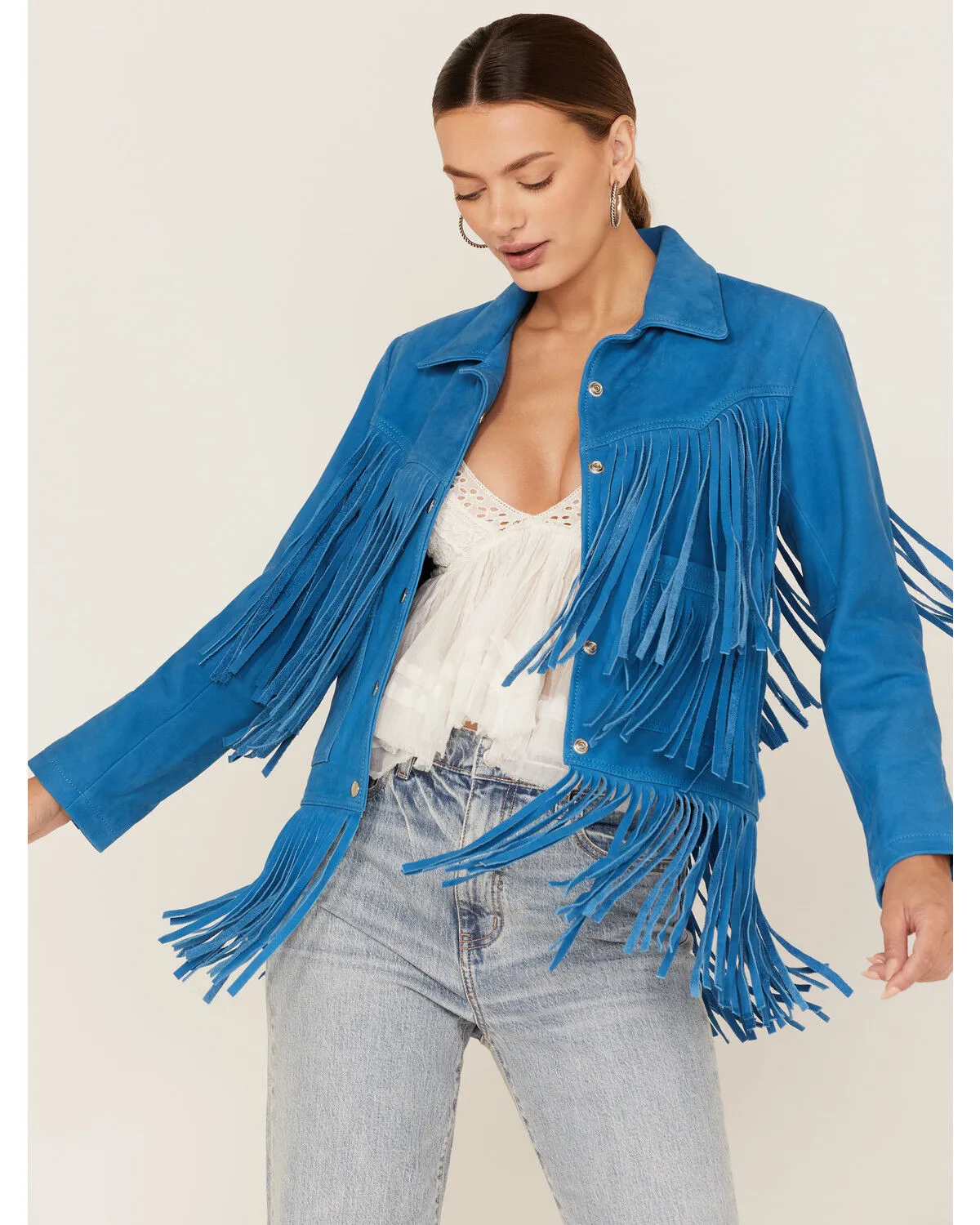 Understated Leather Women's Leather Fringe Jacket