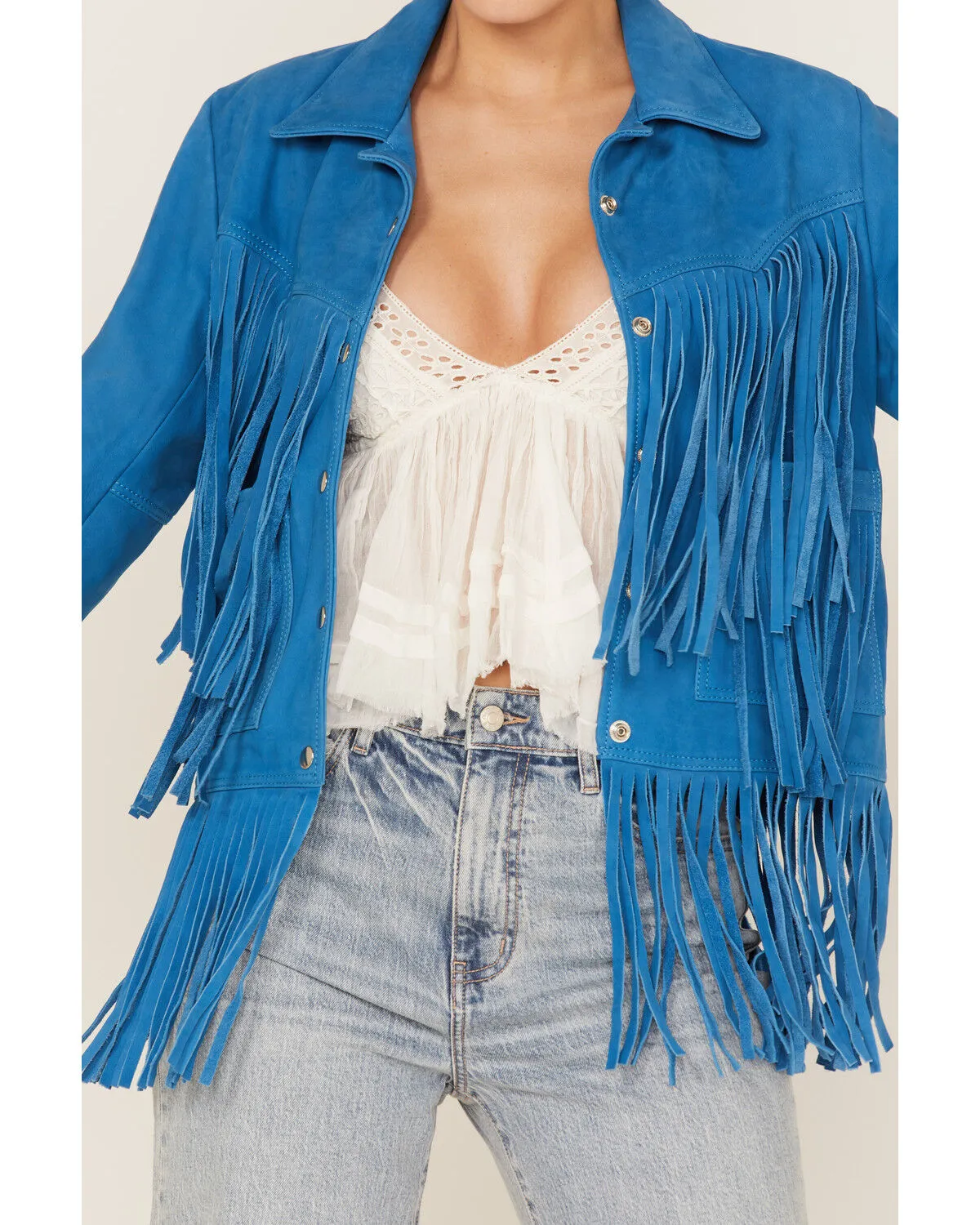 Understated Leather Women's Leather Fringe Jacket