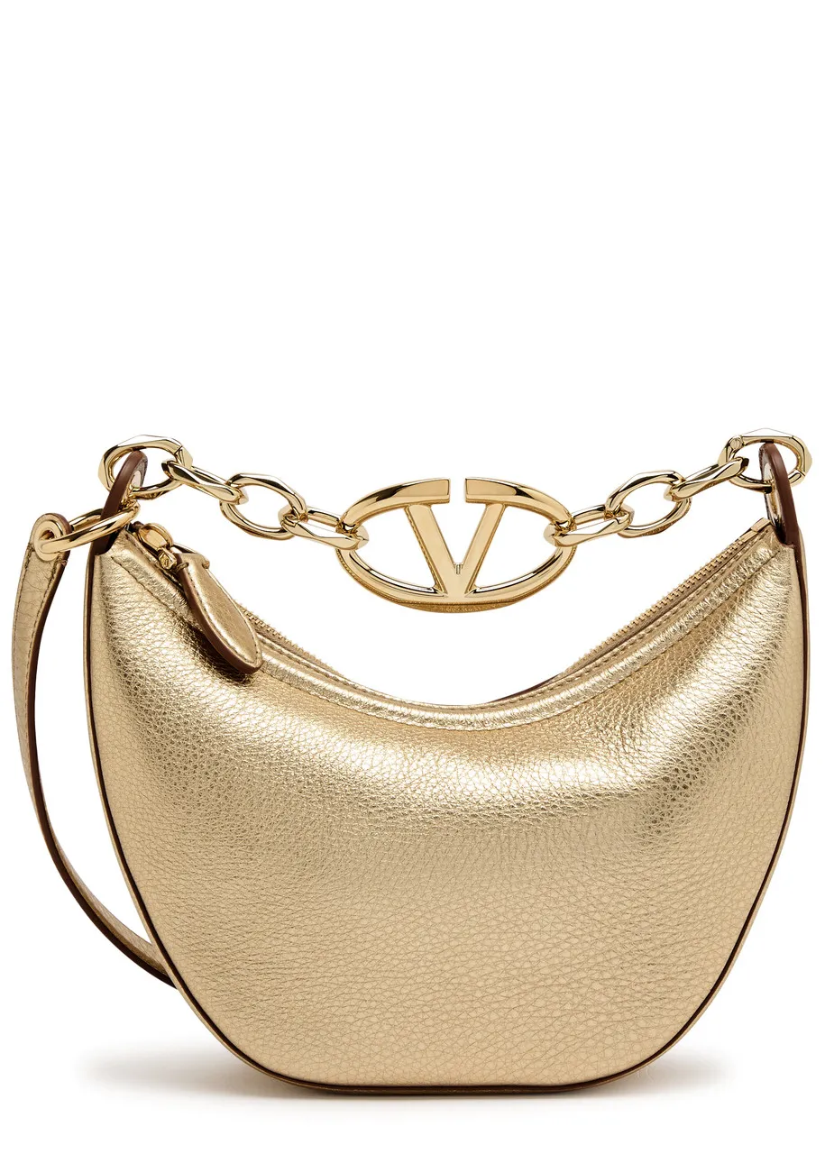 VALENTINO VLogo Moon mini leather top handle bag -                         -                     -                