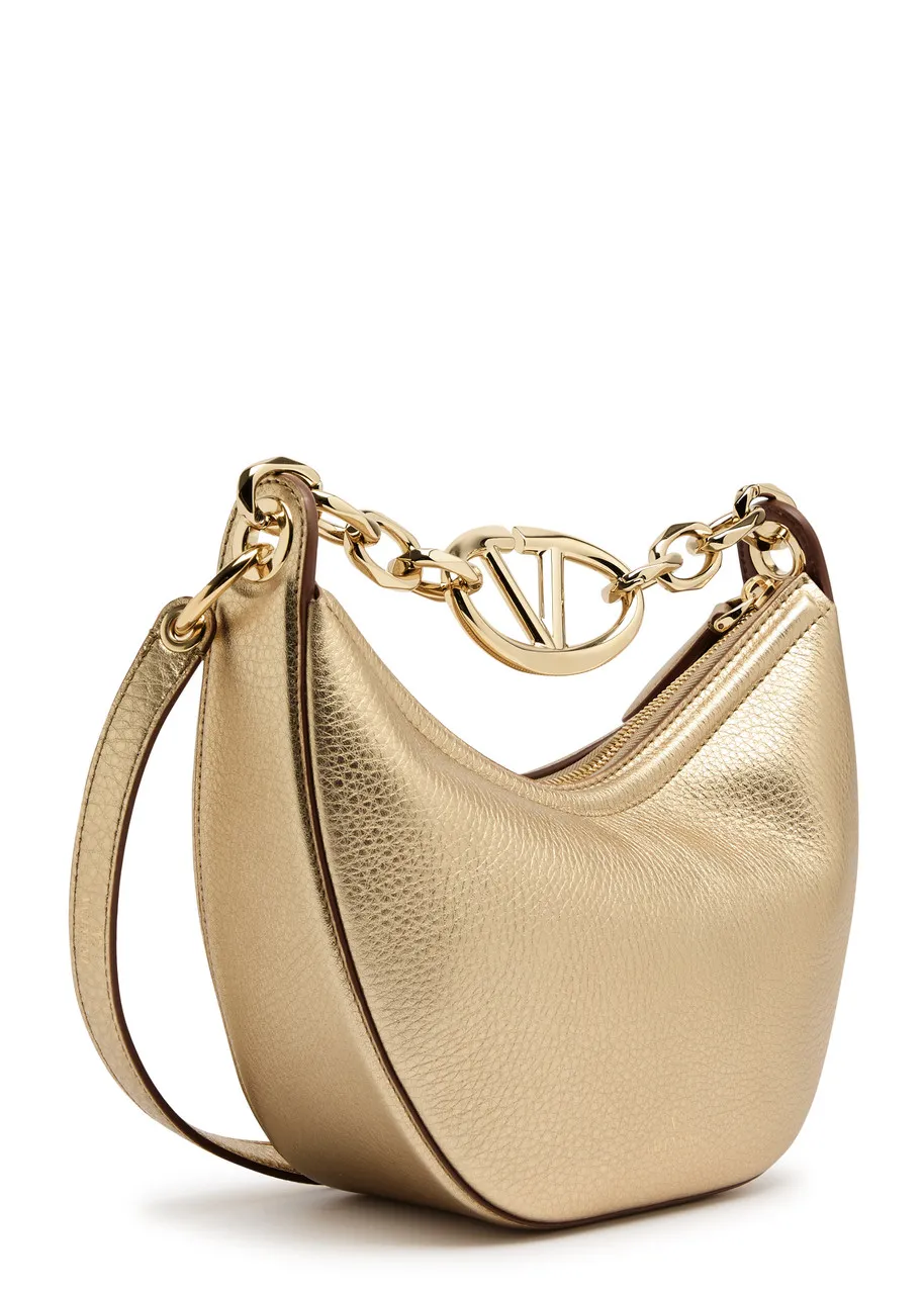 VALENTINO VLogo Moon mini leather top handle bag -                         -                     -                