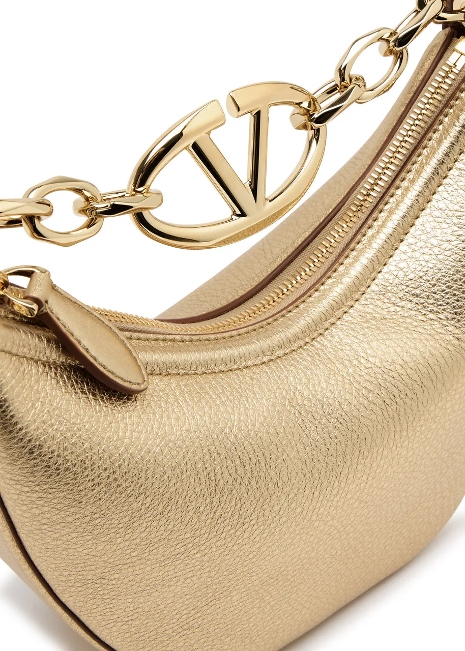 VALENTINO VLogo Moon mini leather top handle bag -                         -                     -                