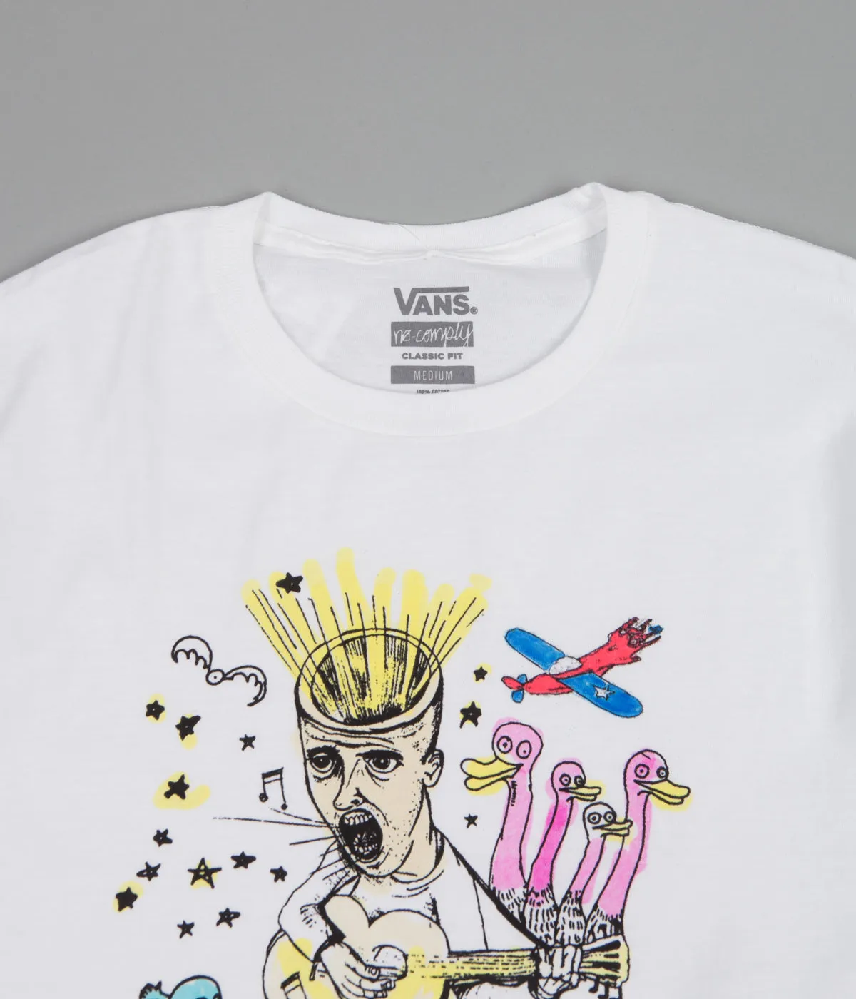 Vans Headcase T-Shirt - (No Comply x Daniel Johnston) White