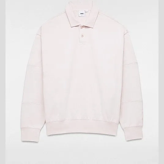 Vans PREMIUM COLLARED LONG SLEEVE RUGBY SHIRT (PEACH BLUSH) MEN PINK