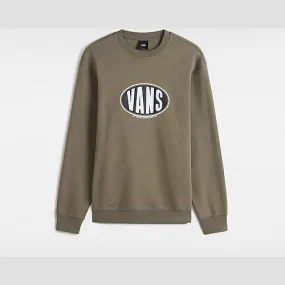 Vans SPRAY ON LOOSE CREW SWEATSHIRT (BUNGEE CORD) MEN BROWN