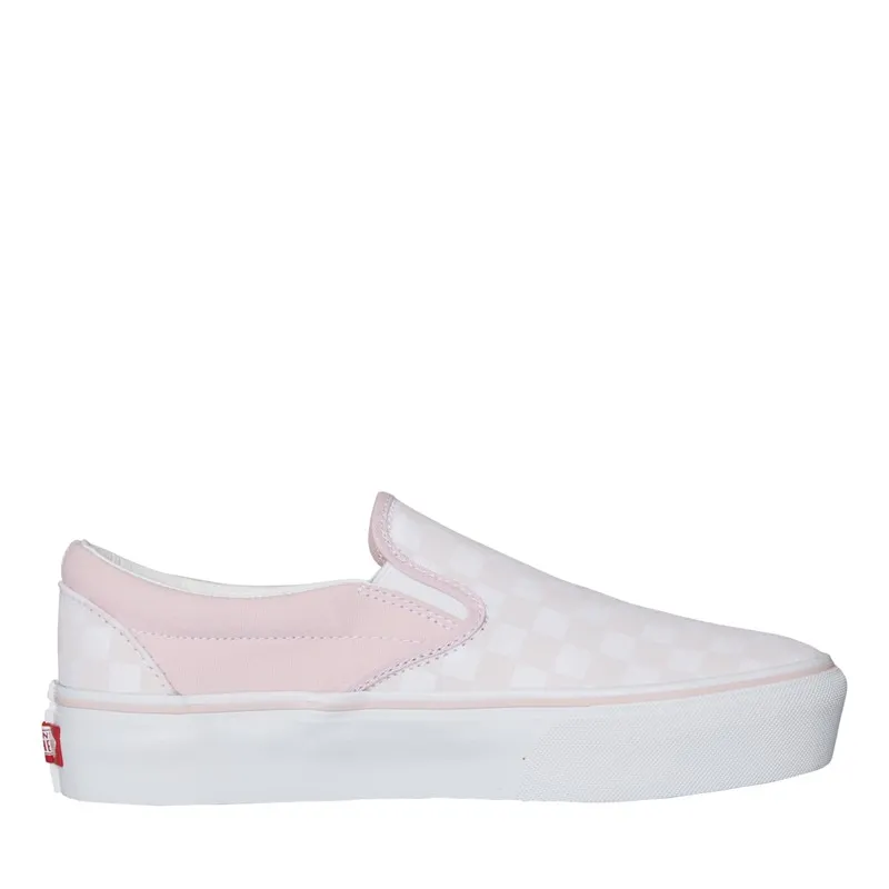 Vans Womens Classic Slip-On Checkerboard Trainers Cradle Pink