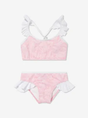 Versace Girls Barocco Print Bikini in Pink