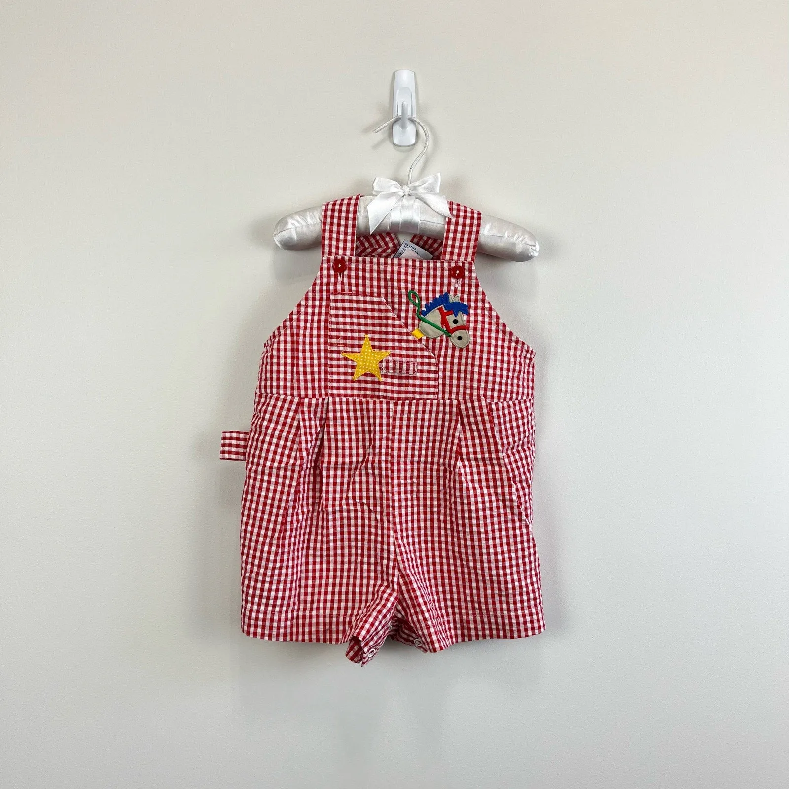 Vintage Samara Toy Horse Shortall Romper 18 Months