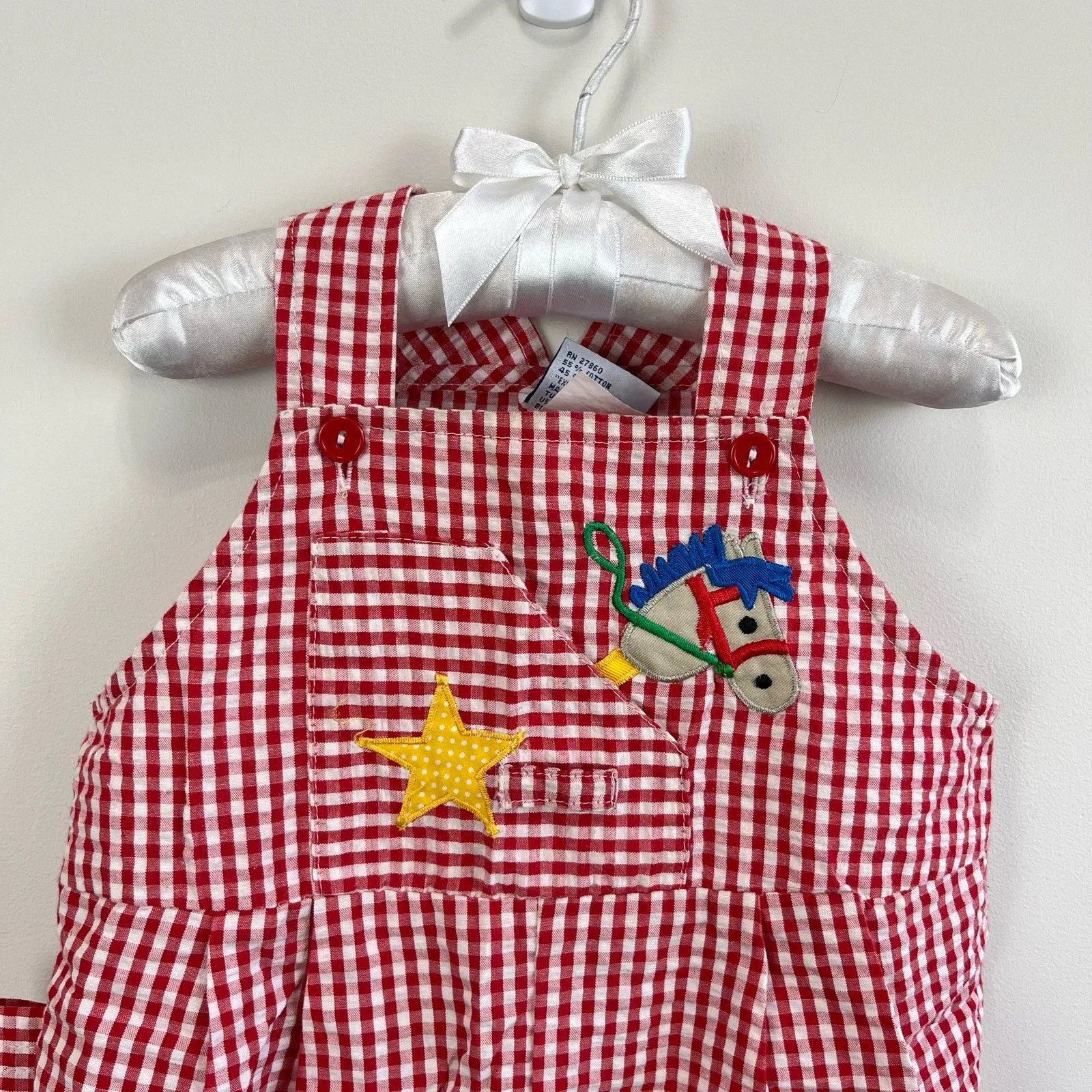 Vintage Samara Toy Horse Shortall Romper 18 Months