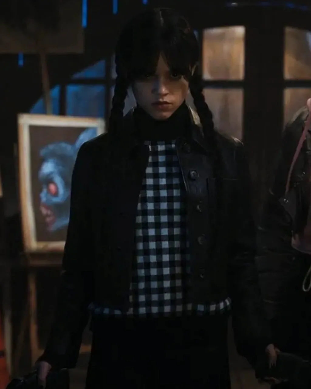 Wednesday Tv Series 2022 Jenna Ortega Leather Jacket