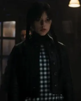 Wednesday Tv Series 2022 Jenna Ortega Leather Jacket