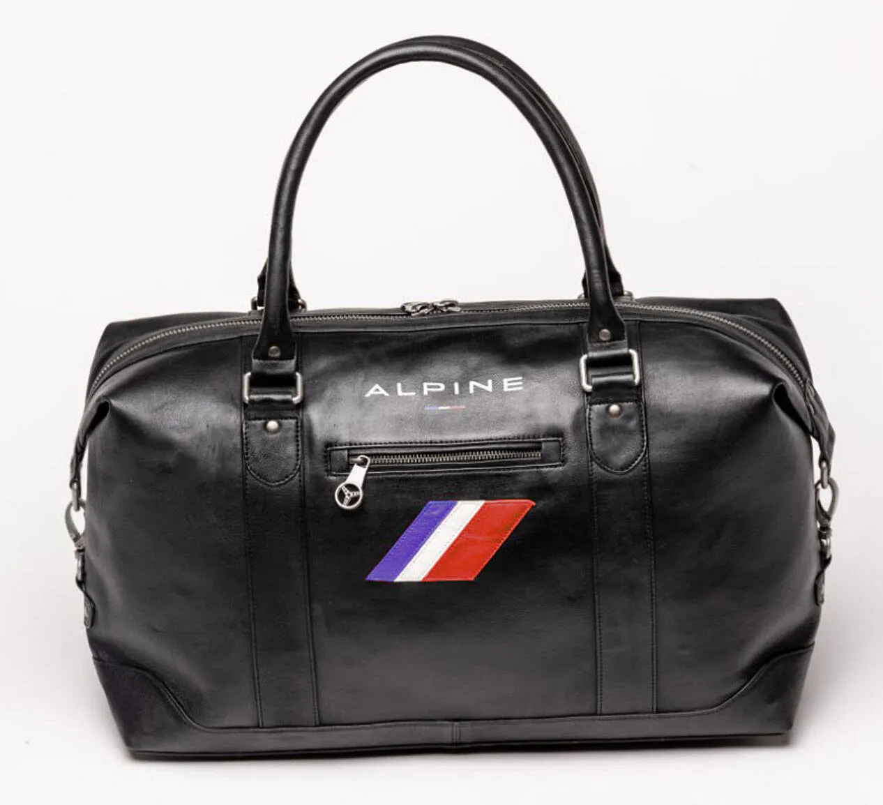 Weekend bag in black alpine leather a110-48h