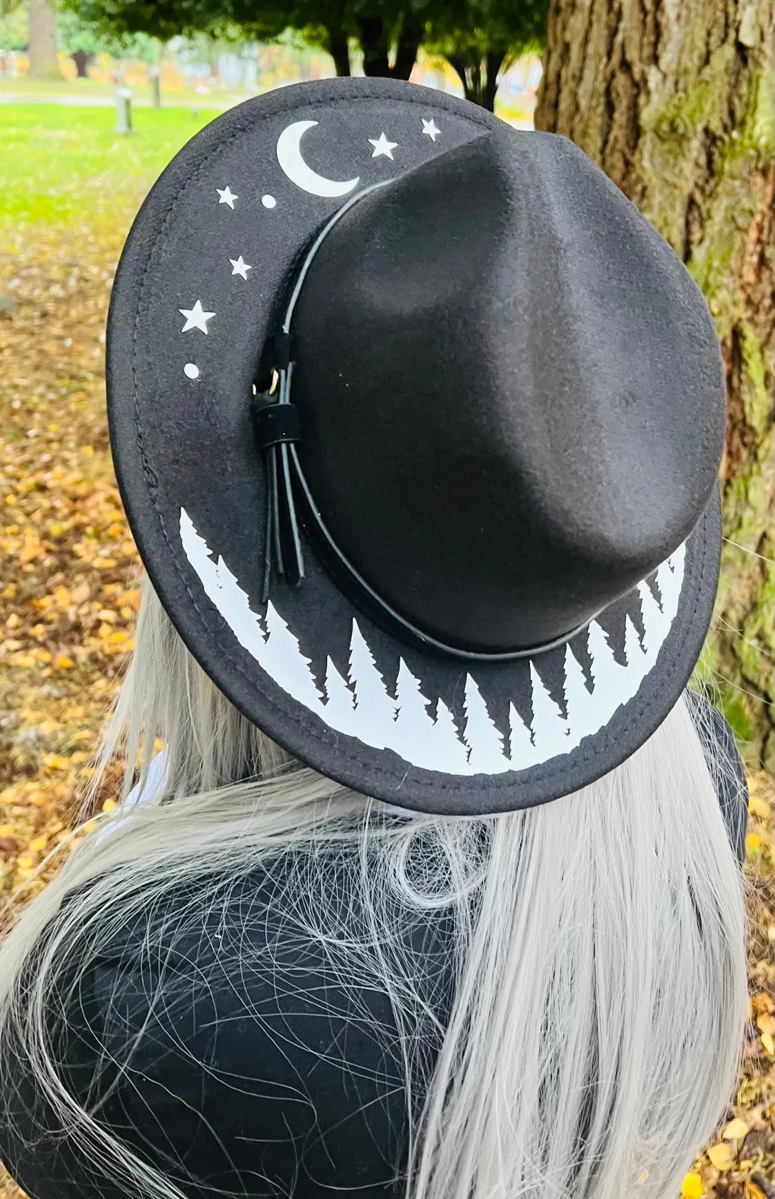 Wide Brim Hat - Forest at night