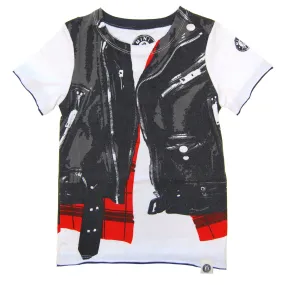 Wild Child Tiger Leather Plaid Vest T-Shirt by: Mini Shatsu