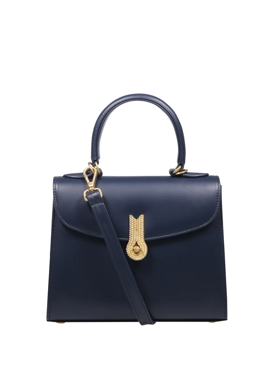 WOMAN AMATO DANIELE DARK BLUE CALF LEATHER BIG QUEEN HANDBAG