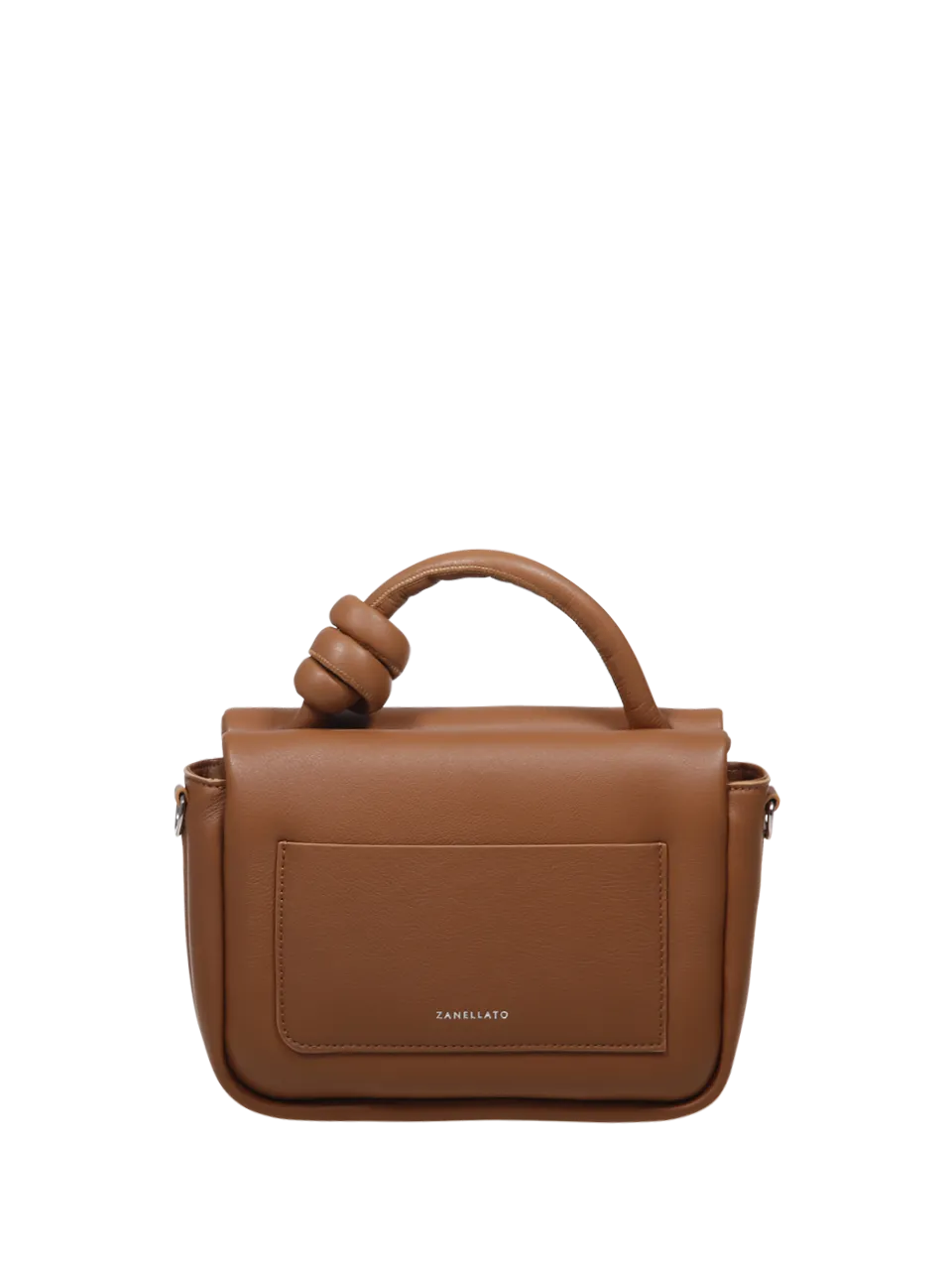 WOMAN ZANELLATO BROWN BOVINE LEATHER PIUMA KNOT ELLA SMALL BAG