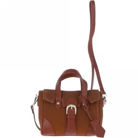 Women's Suede Mini Leather Shoulder Bag Tan: S-13