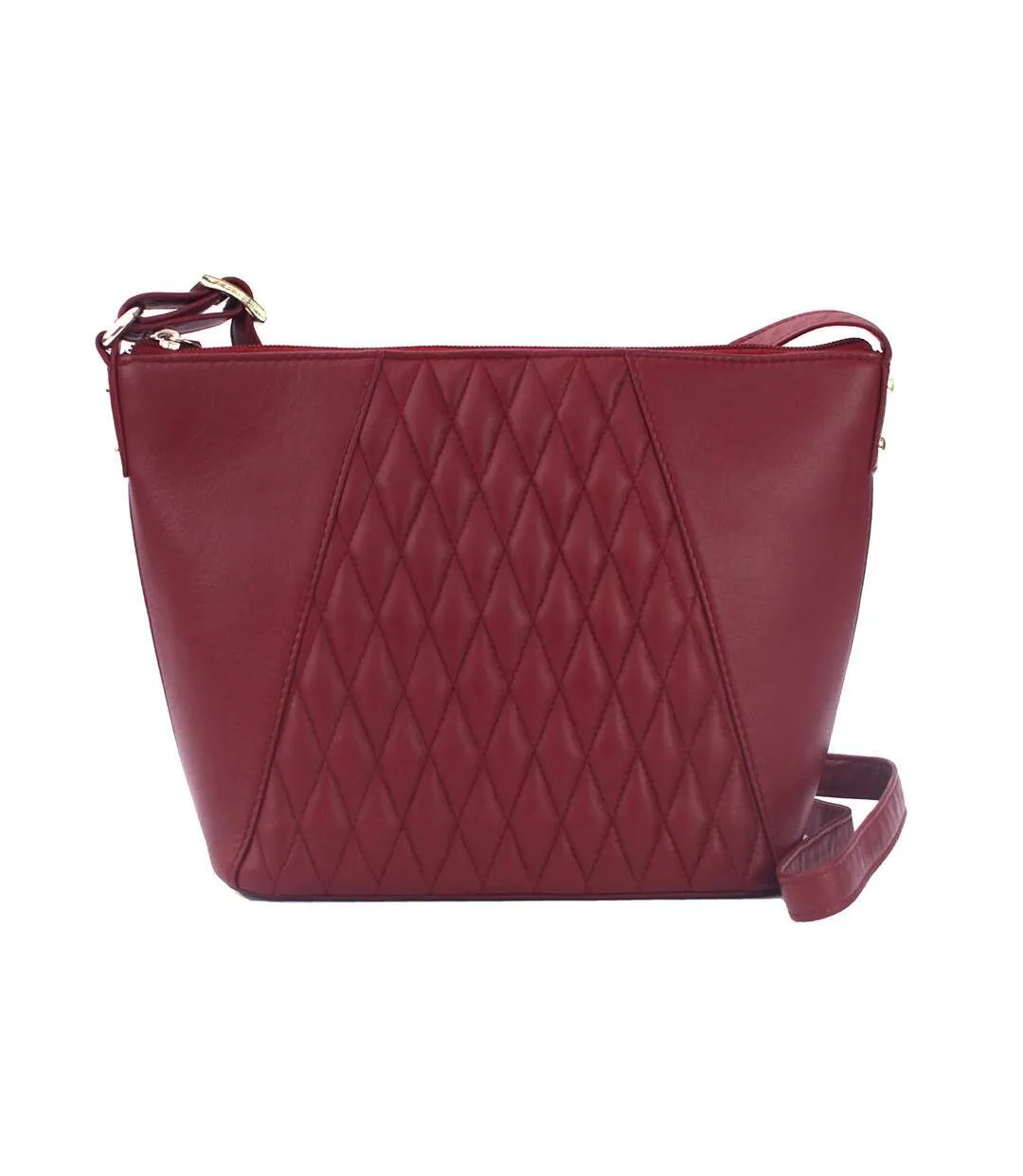 Womens/ladies alegra quilted handbag one size cranberry Eastern Counties Leather