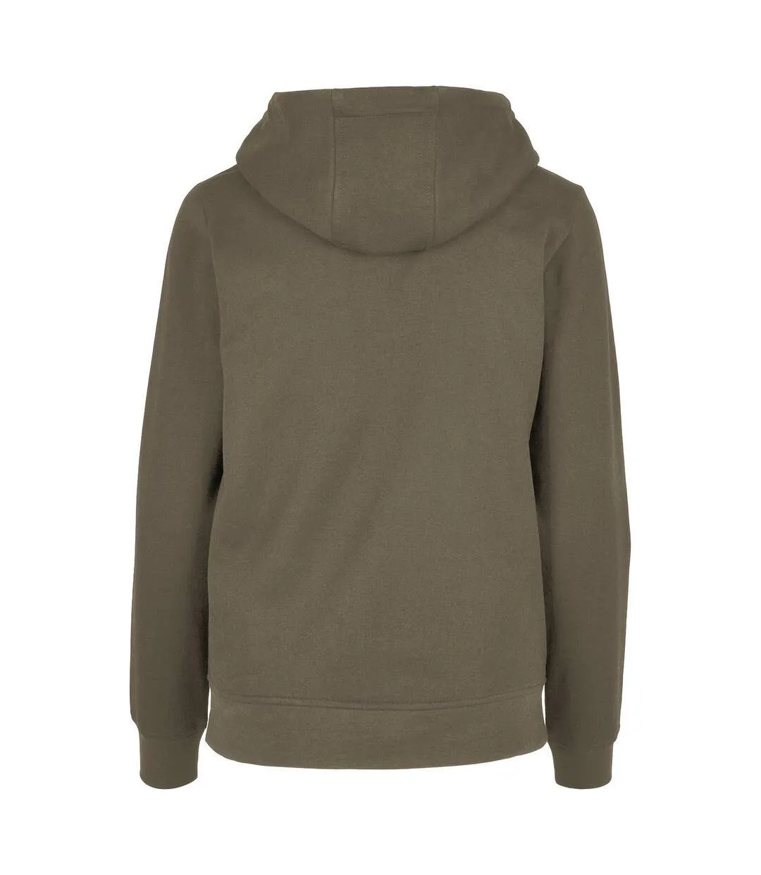 Womens/ladies basic full zip hoodie olive Build Your Brand