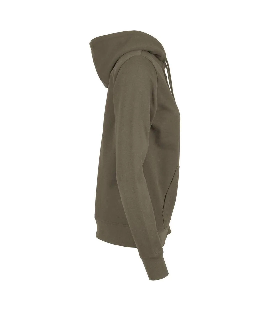 Womens/ladies basic full zip hoodie olive Build Your Brand