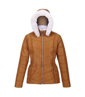 Womens/ladies wildrose baffled padded hooded jacket rubber Regatta