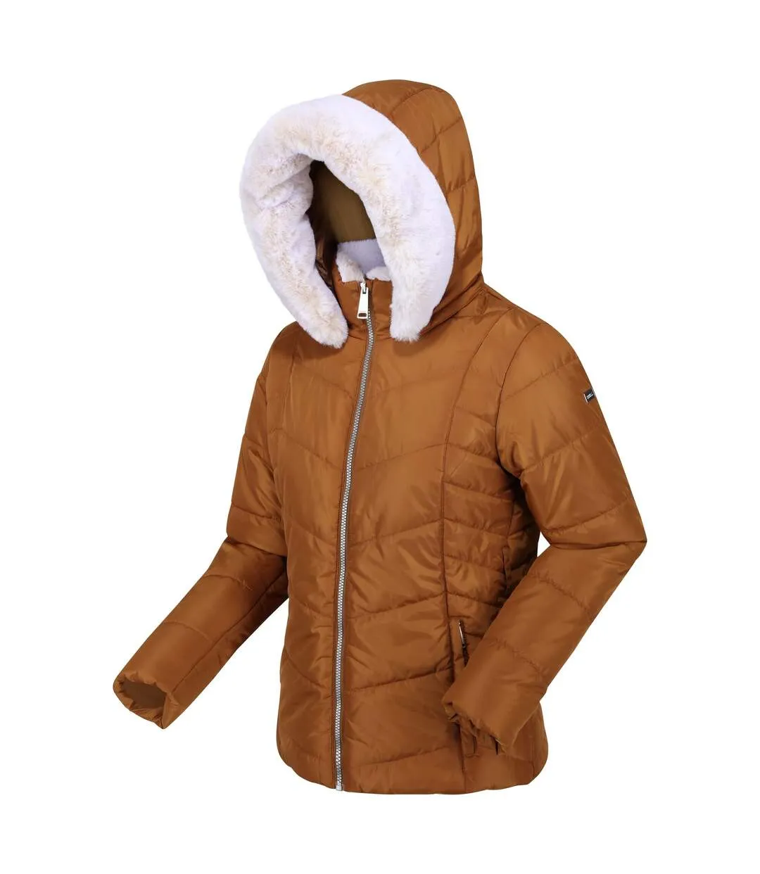 Womens/ladies wildrose baffled padded hooded jacket rubber Regatta