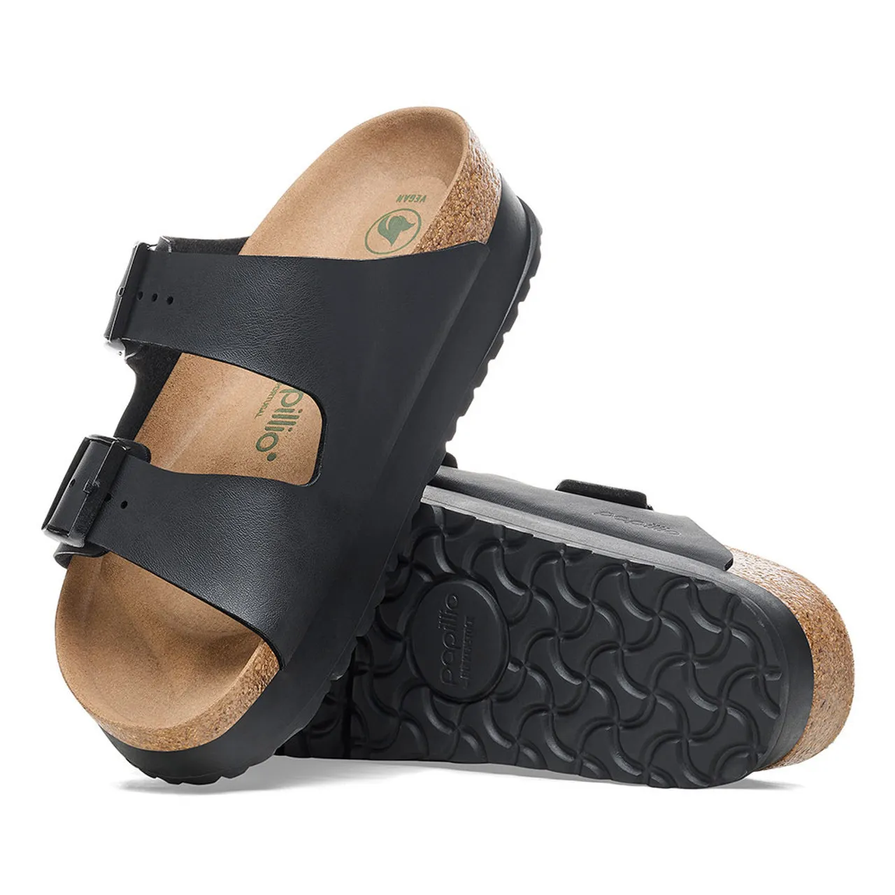 Women's Birkenstock Arizona Platform Vegan Sandals - Black