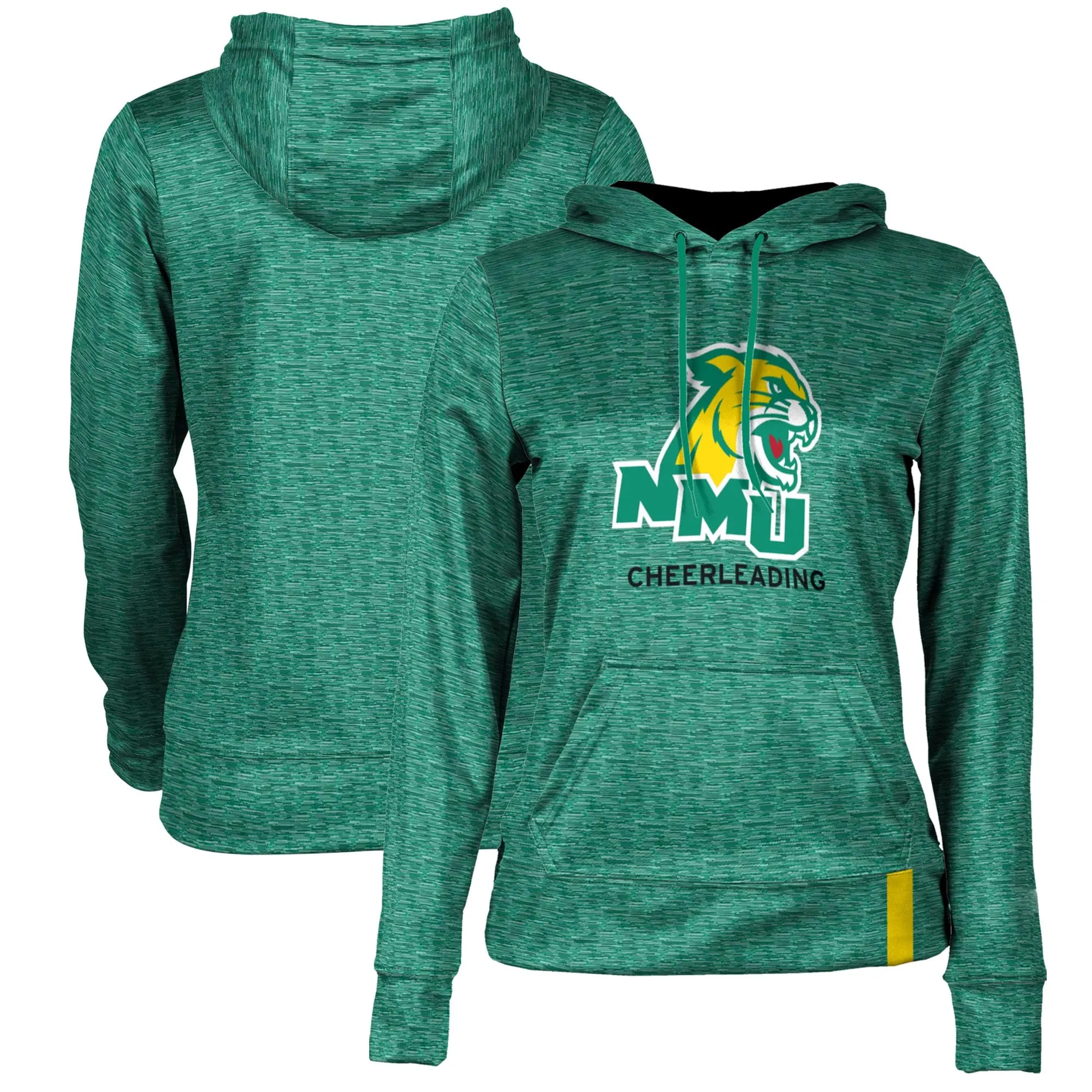 Women's Green Northern Michigan Wildcats Cheerleading Pullover Hoodie