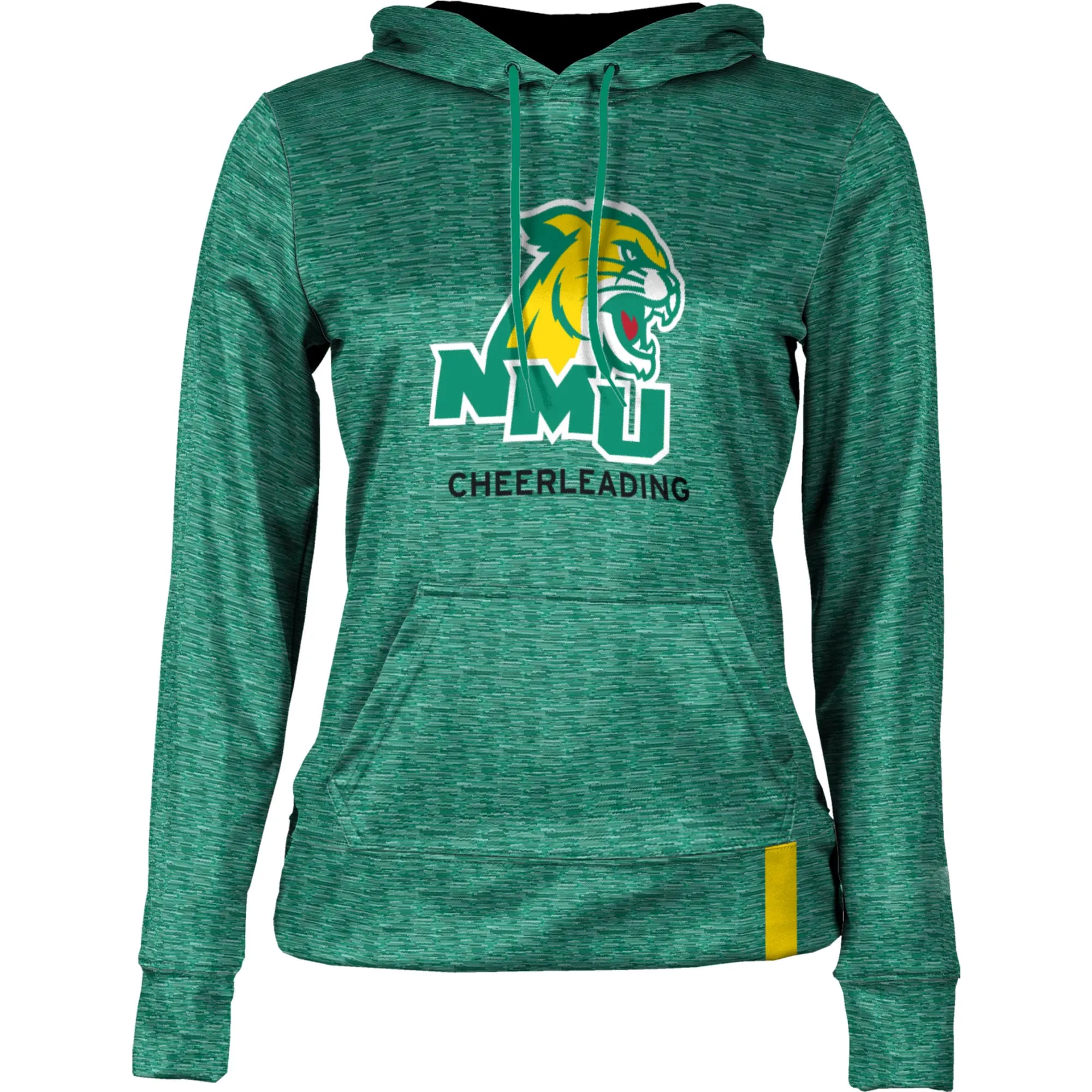 Women's Green Northern Michigan Wildcats Cheerleading Pullover Hoodie