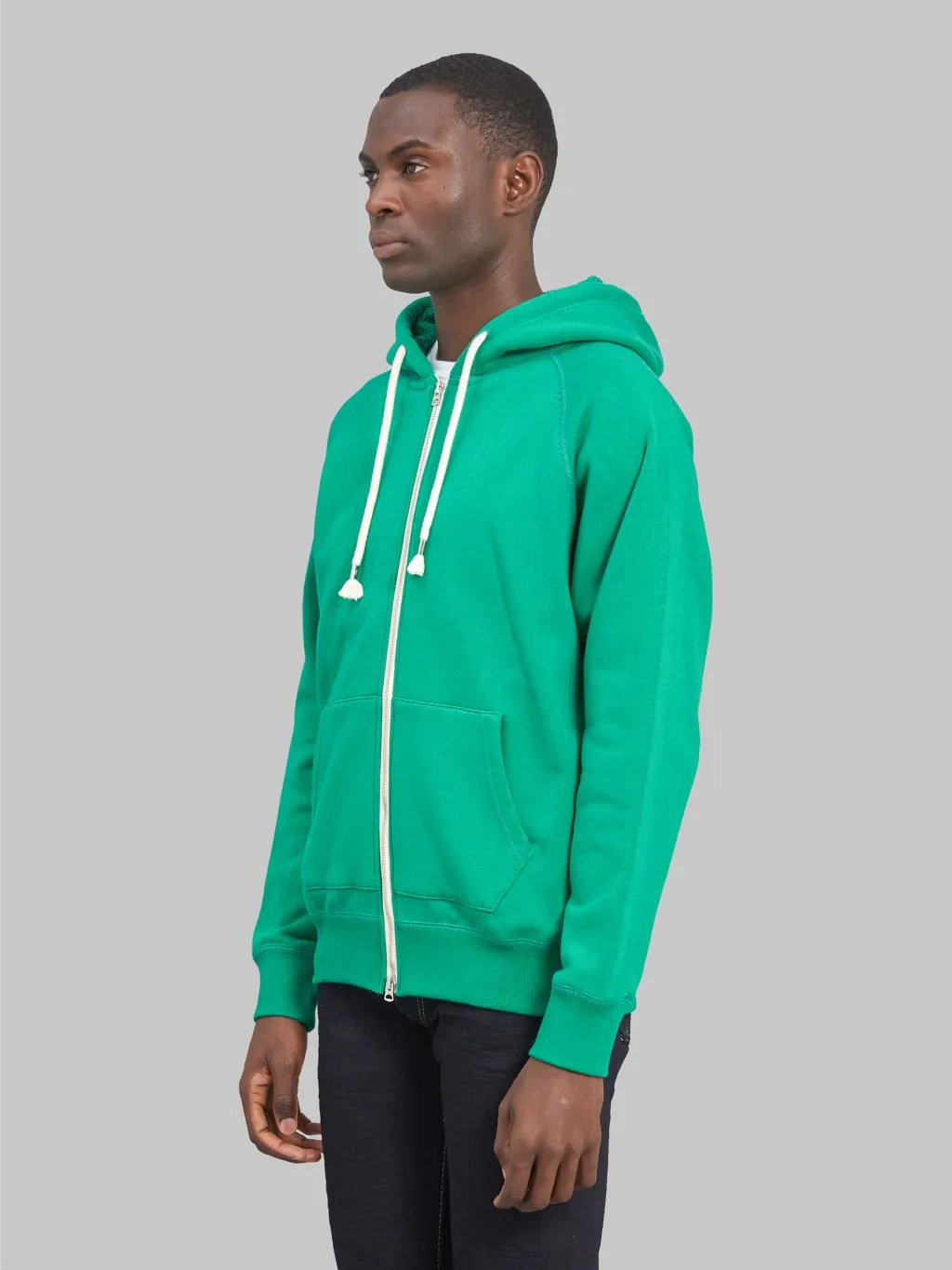 Wonder Looper Zip Hoodie Super Looper French Heather Green