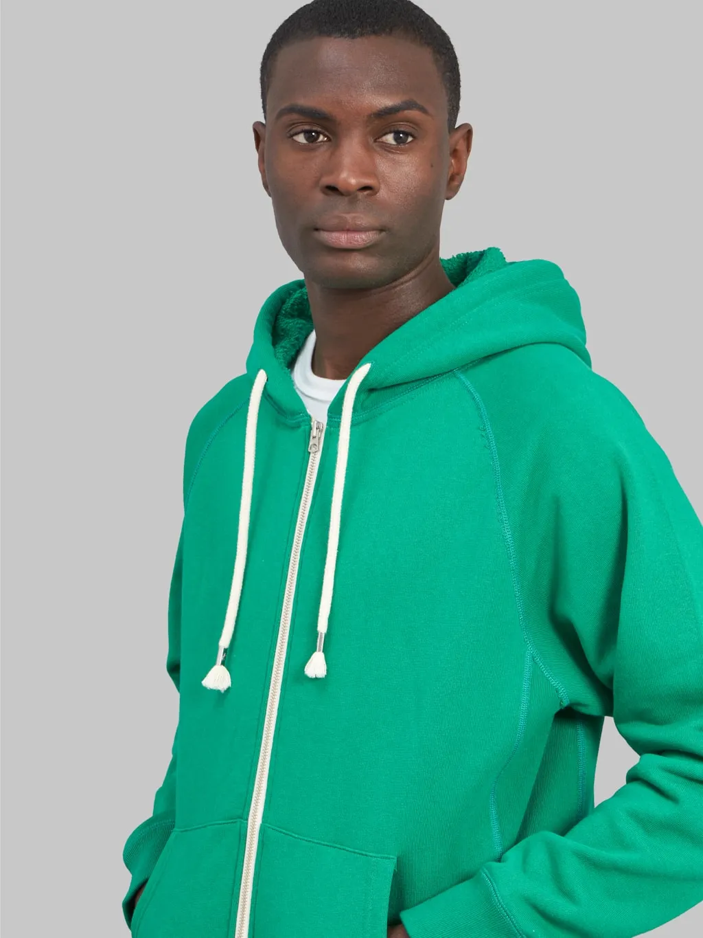 Wonder Looper Zip Hoodie Super Looper French Heather Green