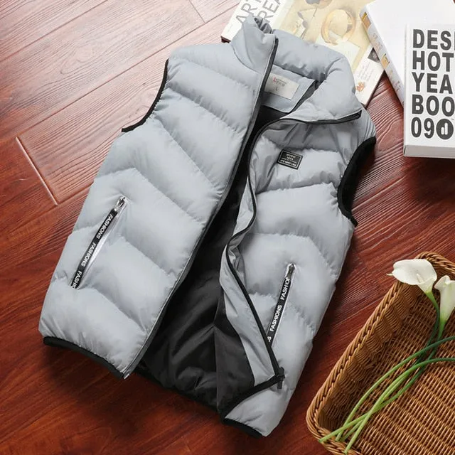 Xituodai Fashion Mens Jacket Sleeveless Vest Spring Thermal Soft Vests Casual Coats Male Cotton Men's Vest Men Thicken Waistcoat